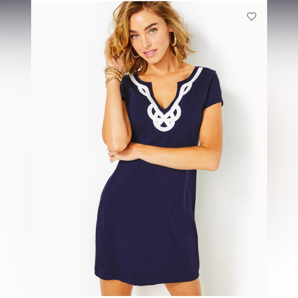 Lilly Pulitzer Brewster Tshirt Dress in True Navy, Large